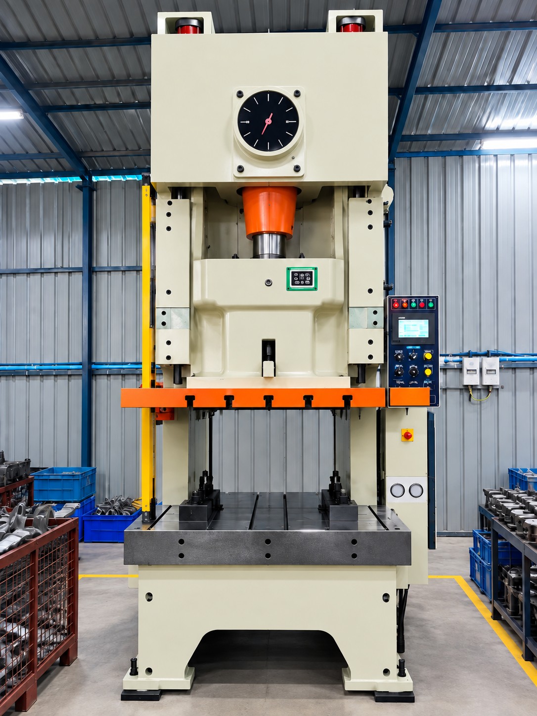 Shared 160-ton pneumatic press in the production area