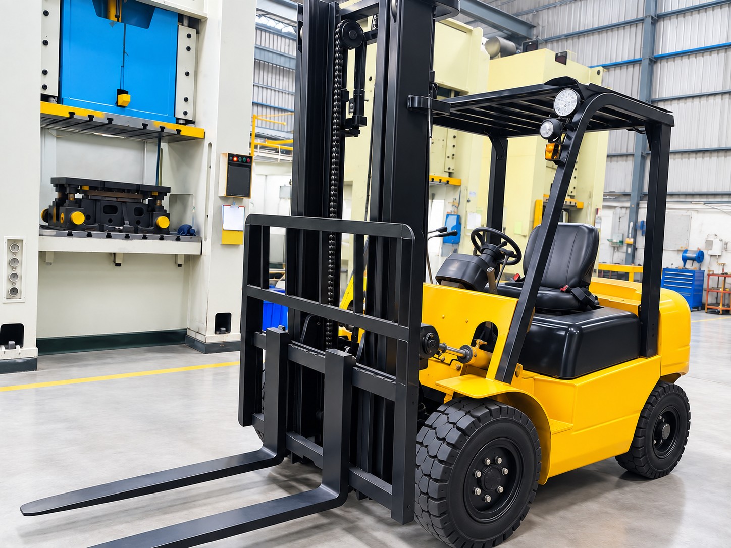 Material-handling equipment in the shared facility