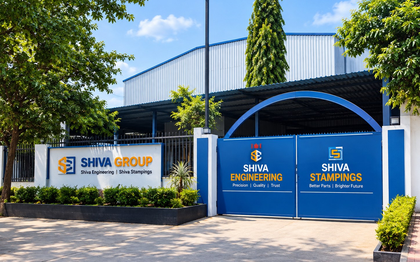 Main entrance to the shared Shiva Engineering and Shiva Stampings facility